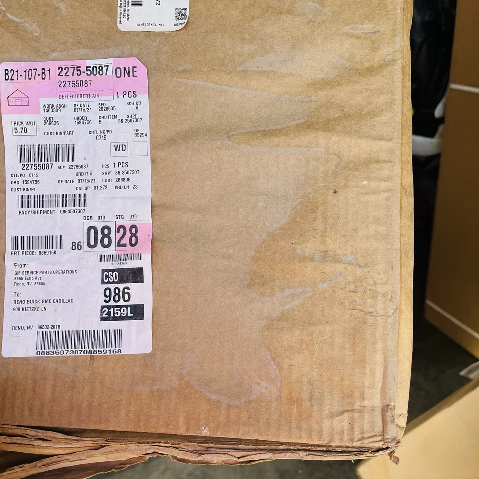 Deflector de aire delantero GM 22755087 OEM genuino nuevo caja sellada se adapta a Silverado Sierra Foto 3 de 4