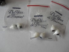 Lot of 3 Pairs Kemper 10mm Plastic Doll Eyes NIP