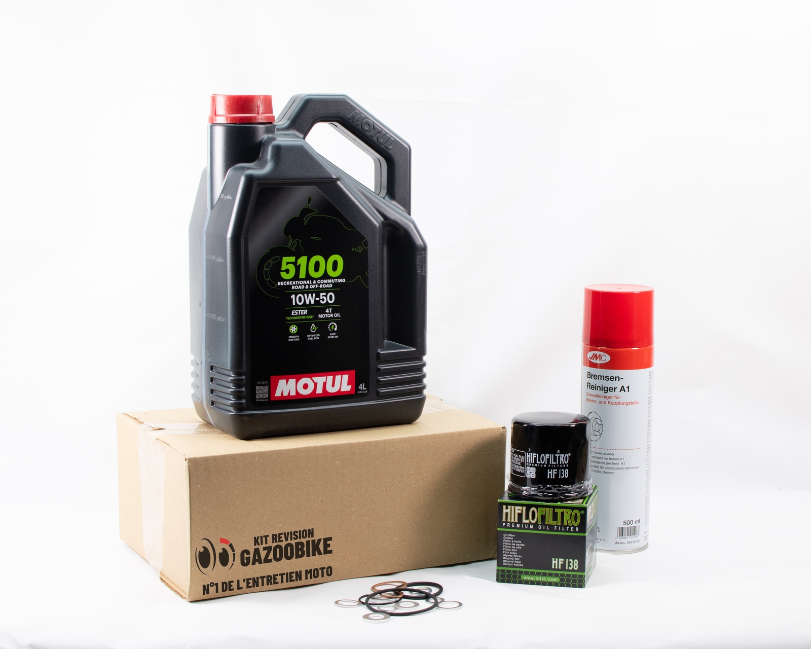 Motul 5100 10W50 Kit Entretien Vidange pour Aprilia Tuono 660 Protège le Moteur et l'Embrayage 4L