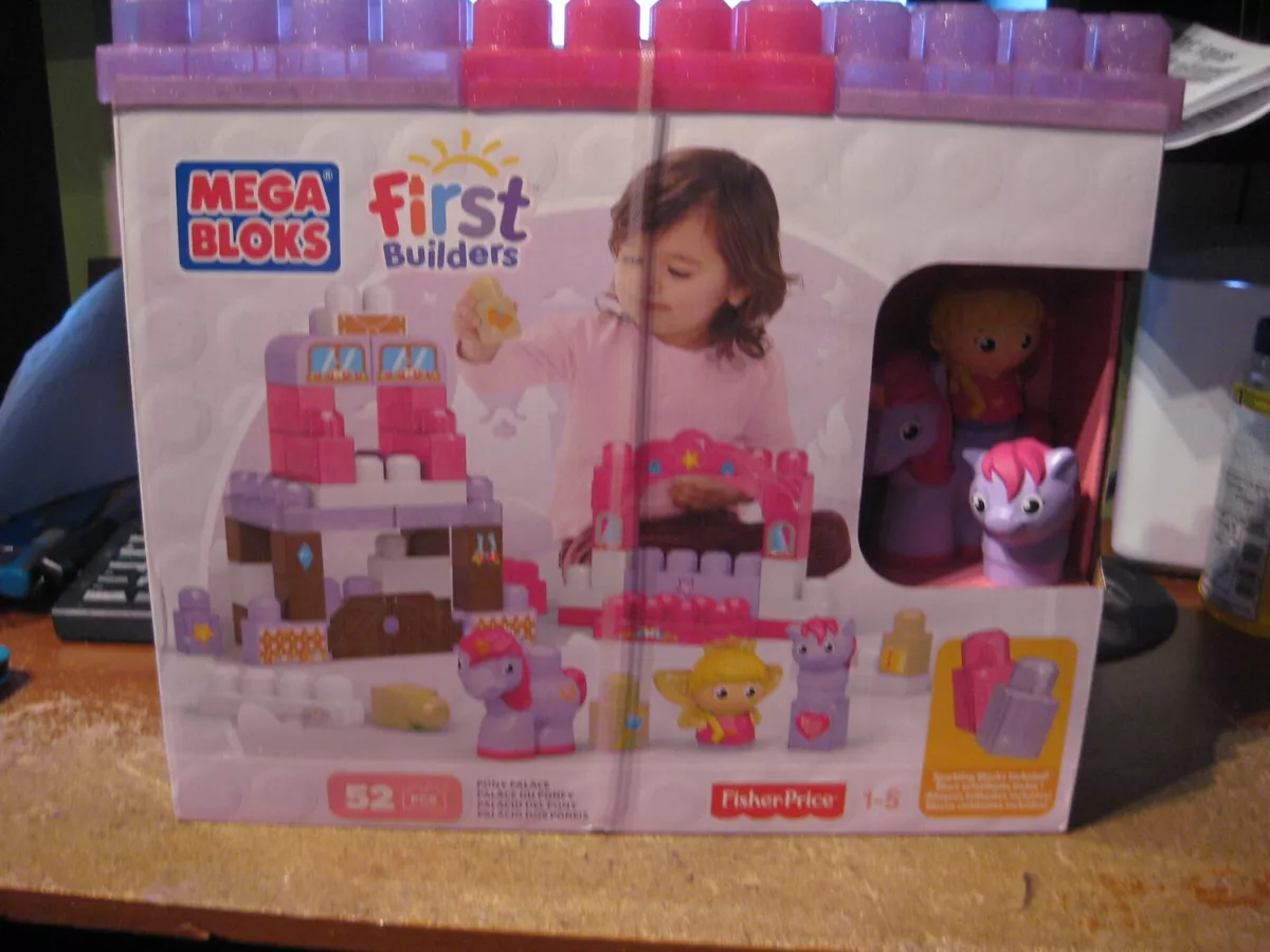 Mega Bloks My Pony Palace Building Blocks Set Fisher Price 52 Pieces
