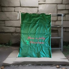Santa Sack XL Gift Bag Christmas Drawstring Presents Felt Green 28x39