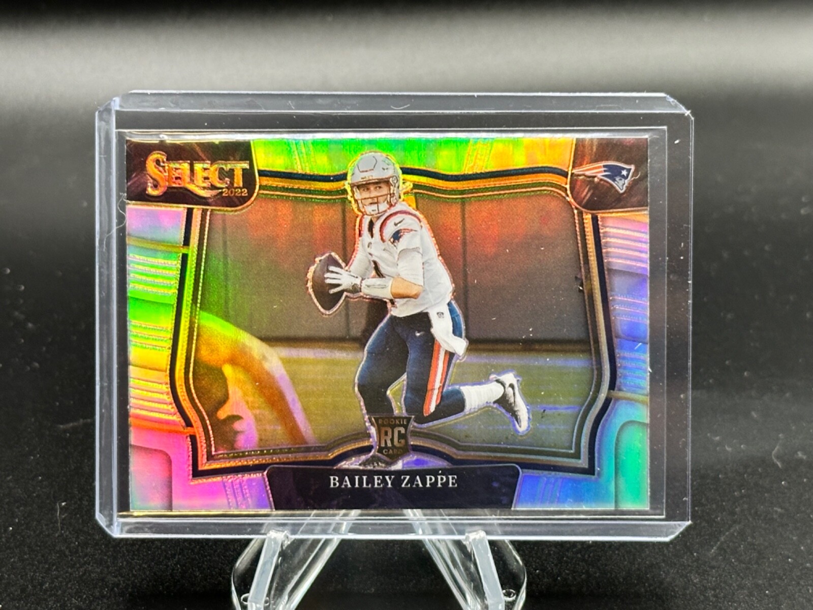 2022 Panini Select Bailey Zappe FOTL Field Level Silver Prizm Rookie #417 RC