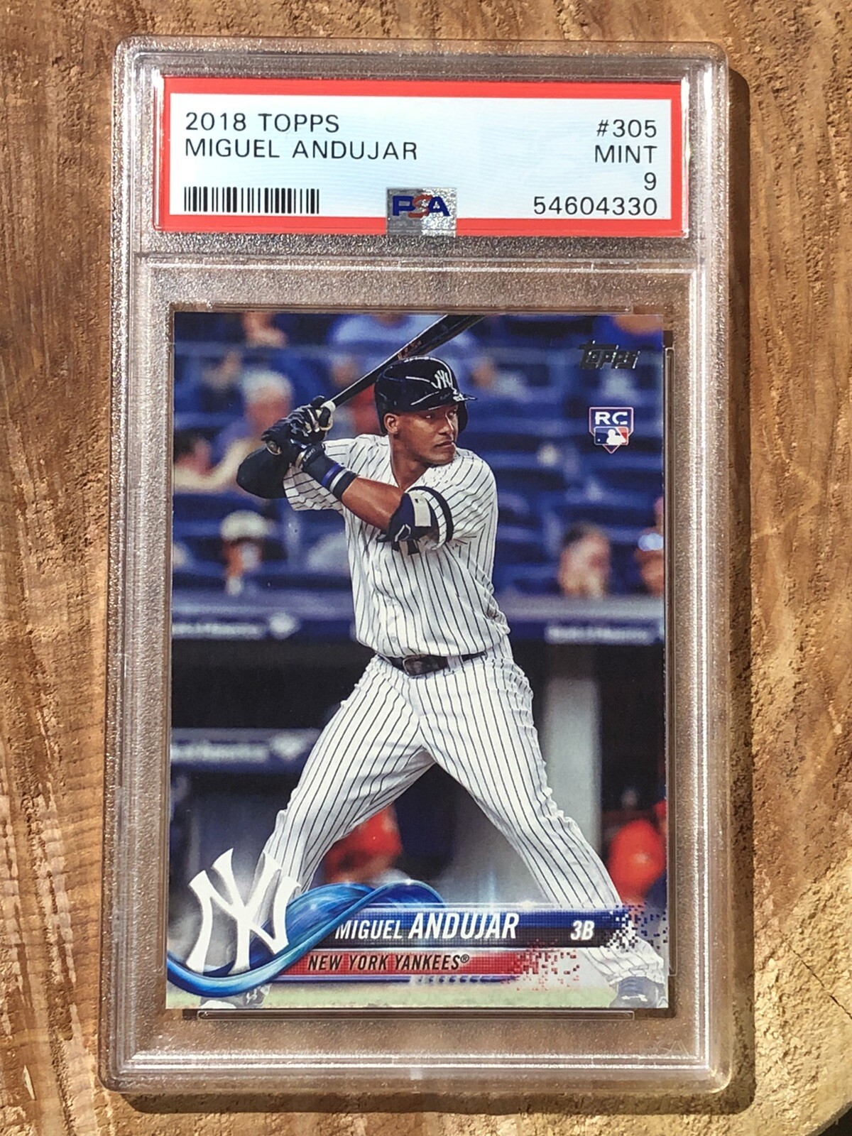 2018 Topps Miguel Andujar Card #305 PSA 9 MINT! Rookie RC NY Yankees