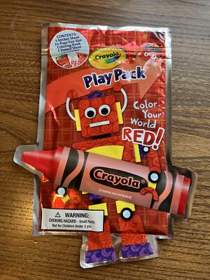 2014 Crayola Play Pack-Color Your World RED. SEALED.  New