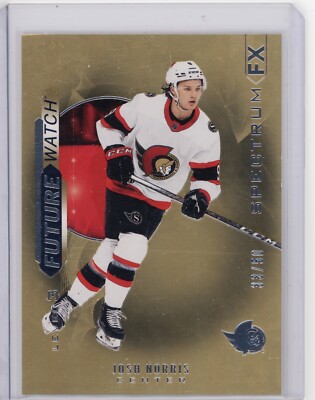 2020-21 SP AUTHENTIC Josh Norris GOLD SPECTRUM FX BOUNTY ROOKIE RC /50 SENATORS