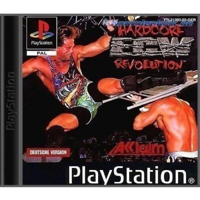 PS1 / Sony Playstation 1 Spiel - ECW Hardcore Revolution mit OVP OVP beschädigt