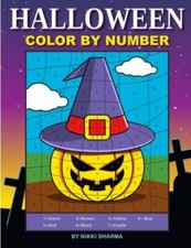 NEW Halloween Color By Number: Coloring Book f... 9781689329279 by Sharma, Nikki