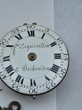  Antique Esquivillon Dechoudens pocket watch movement & dial For Parts / Restore