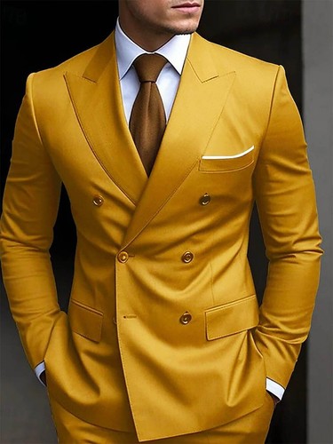 Traje de hombre Business formal chaqueta de dos filas ropa de trabajo a medida - Imagen 24 de 26