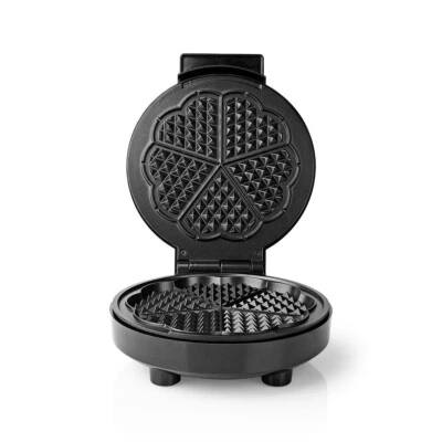 Nedis Waffeleisen Ø 19cm, 1000W, Herzwaffel Waffelmaker, Waffel selber machen