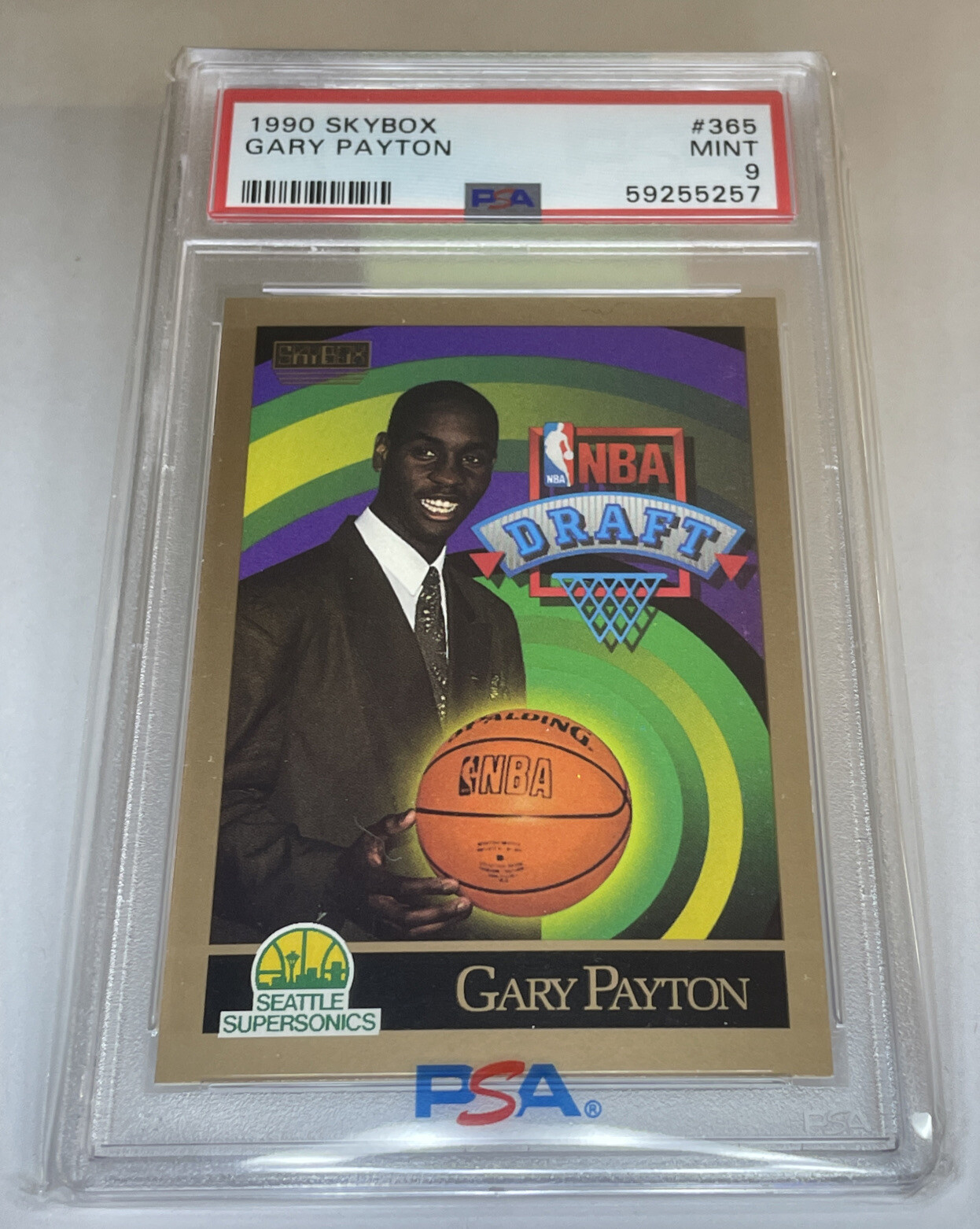 1990 Skybox Gary Payton RC #365 MINT PSA 9 HOF