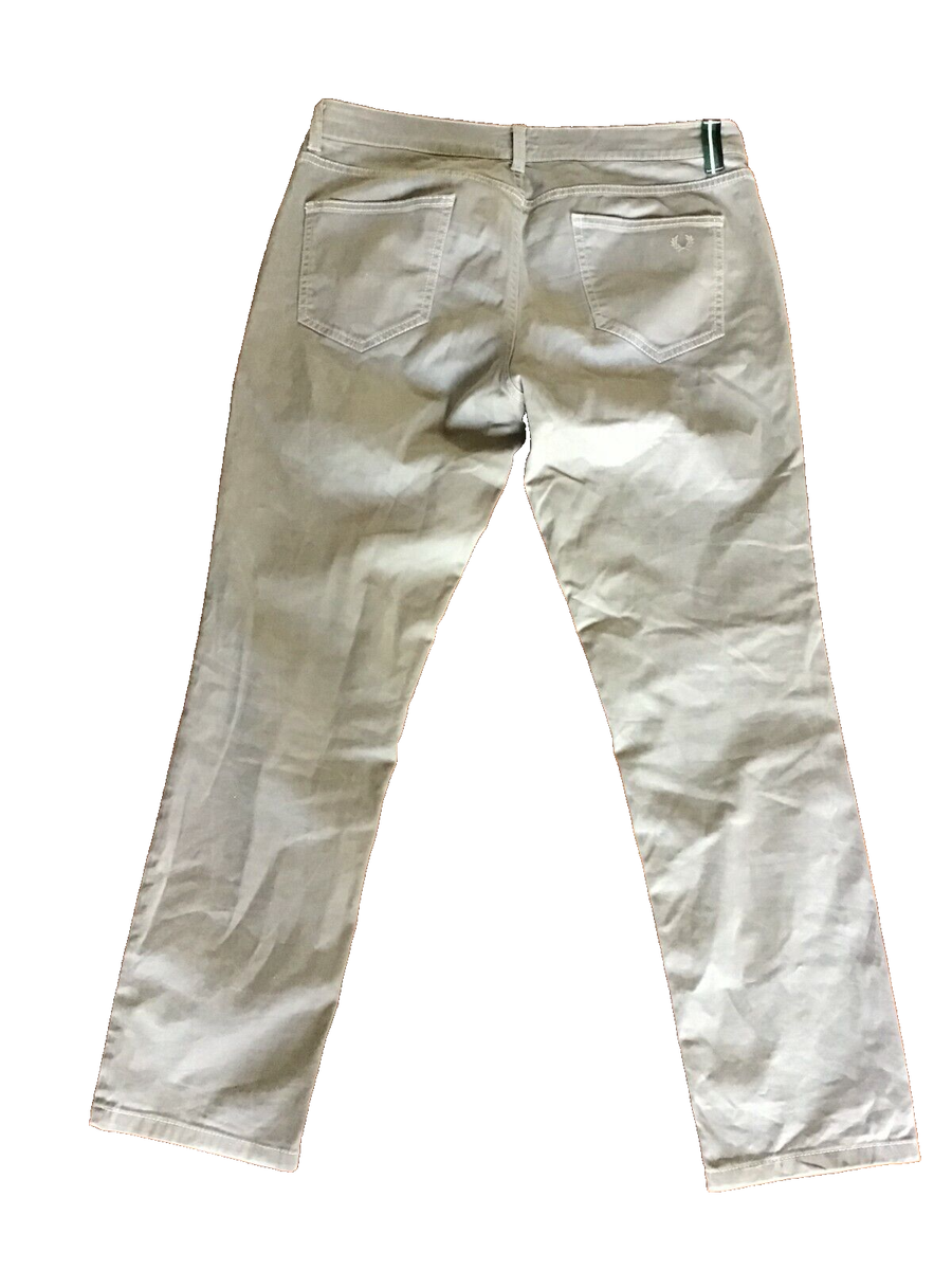 Men's Trousers Fred Perry London Cotton Pants Size 32 Gray UK