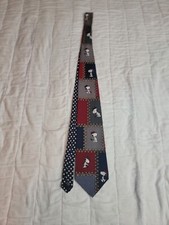 Peanuts Snoopy Golf Tee Neck-tie. 100% silk/Made In USA.