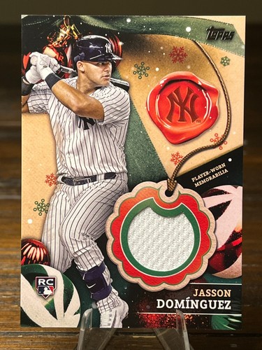 Jasson Dominguez #RC-JD 2024 Topps Holiday Relic card