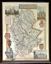 Vintage Print Of Staffordshire