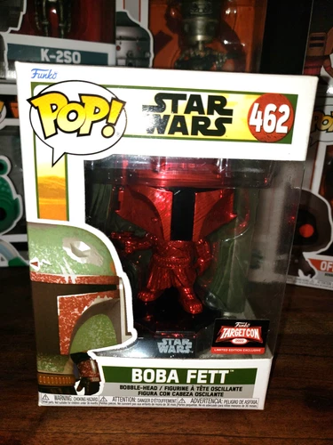 Funko Pop! #462 - Red "Chrome" Boba Fett - TargetCon Exclusive!