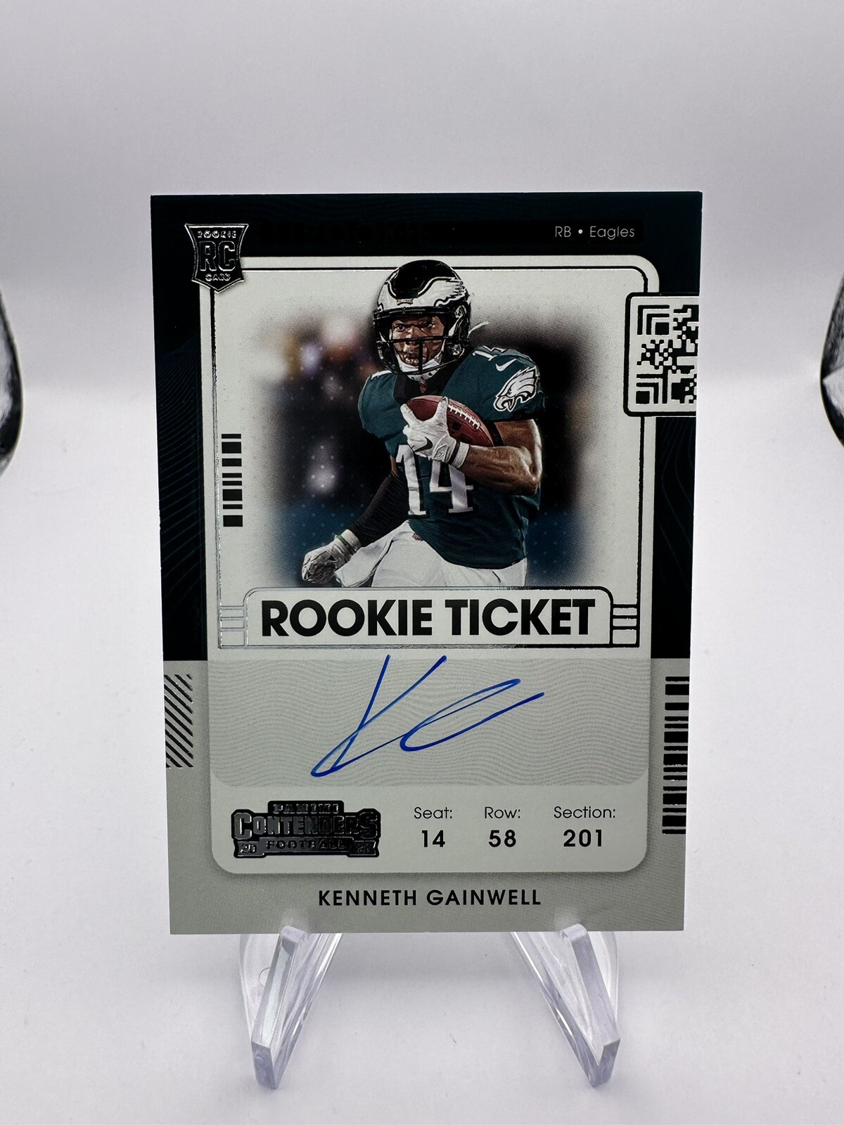 Kenneth Gainwell 2021 Contenders Rookie Ticket Variation Auto RC #139 Eagles⭐️
