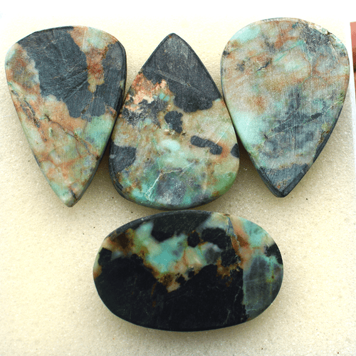 4 Pcs Natural Arizona Azurite Malachite Collectible Raw Face Druzy Crystal Reiki - Afbeelding 7 van 12