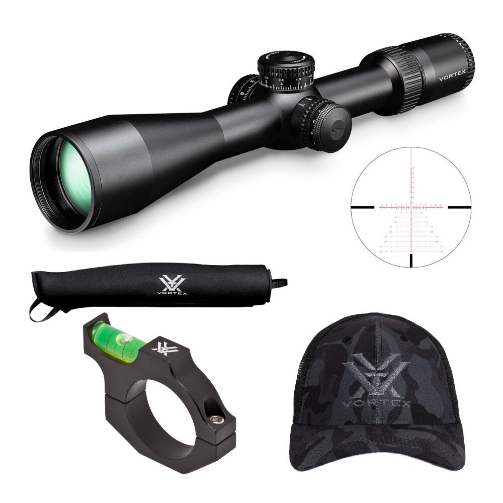 Оптический прицел Vortex Strike Eagle 5-25x56 EBR-7C MOA с пузырьковым уровнем, чехлом и шляпой