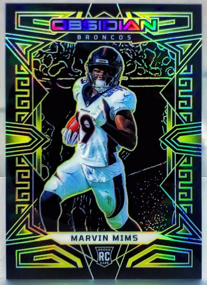 Marvin Mims Broncos RC 2023 Obsidian Gold Electric Etch Ultra Rare SSP /10 🔥