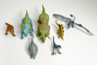 Jurassic Park-Mixed Lot of Mini Small Dinosaurs-(Qty 7) see pics GUC