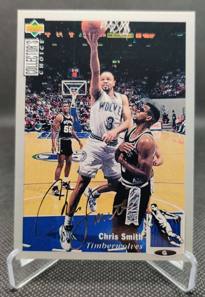 1994-95 Collector's Choice Silver Signature #46 Chris Smith Timberwolves card