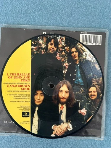 The Beatles The Ballad Of John And Yoko RP5786 20th Anniversary Picture disc.