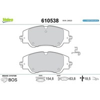 1X Bremsbelagsatz, Scheibenbremse Valeo 610538 Passend FüR Alfa Romeo CitroËN