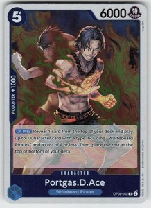 Portgas D. Ace OP08-052 Rare Foil Two Legends One Piece TCG