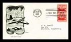 US COVER AIR MAIL 6C COIL FIRST DAY ISSUE SCOTT C41 ARTMASTER CACHET