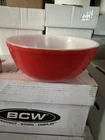 Vintage Pyrex Red Mixing Bowl 404 Large 4 Quart 10" Solid Color