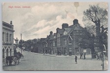 High Street Ashtead Surrey Village Street Scene Horse Cart Edwardian Postcard