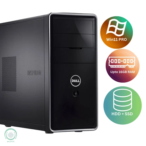 Dell Desktop Computer Upto 16GB HDD + SSD 3.9Ghz DVD/CD-RW Windows 11 WiFi SALE