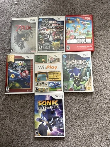 Nintendo Wii Game Lot Zelda, Super Smash Bros., Mario, Sonic all work