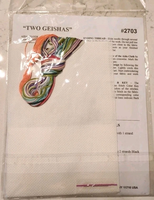 DESIGN WORKS CROSS-STITCH KIT “TWO GEISHAS” C=25 Counted - Image 2 of 2