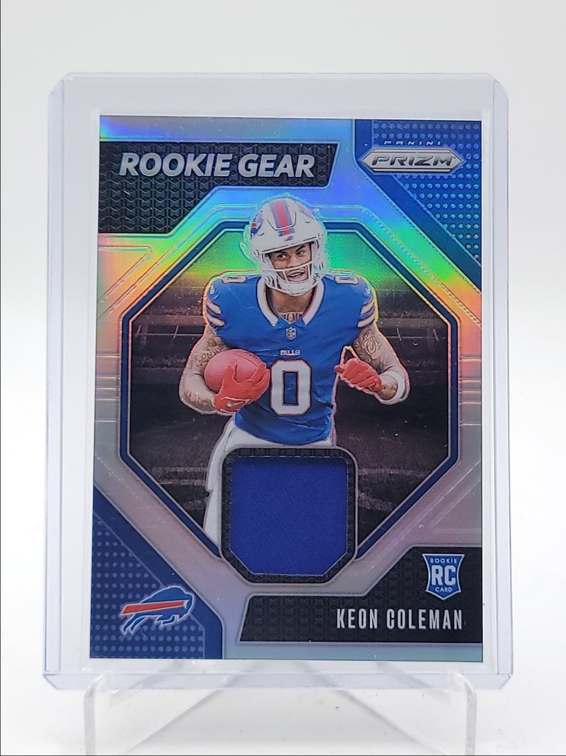 KEON COLEMAN 2024 PANINI PRIZM ROOKIE GEAR PATCH SILVER RC Q5446