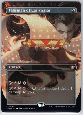 Talisman of Conviction (Borderless) Foil (428) SOC: Commander NM