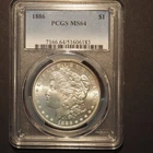 1886 *P* Morgan Silver Dollar **PCGS MS64** FREE SHIPPING! G1804