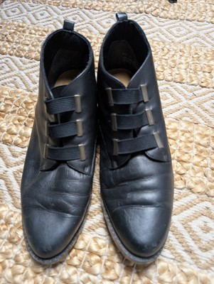Vintage 1990s Life Stride Leather Ankle Boots Size 9 Black 3 Strap Booties