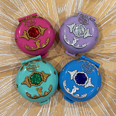 1992 Lot of Bluebird Polly Pocket Jeweled Series: Forest, Palace, Iceland & Sea