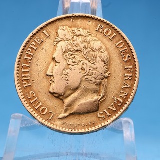 Francia 40 Franchi 1831 A Luigi Filippo I 12 9 grammi oro 900 Ss