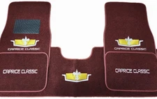 caprice classic 5-piece floor mat Rug set carpet burgundy blue box