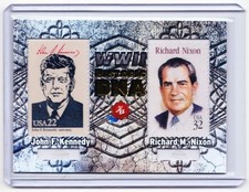 John F Kennedy Richard Nixon 2025 Historic Autographs DNA Hair Strand Card # /24