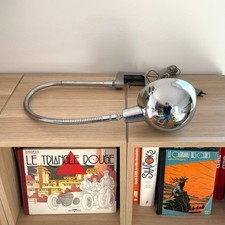 Lampe indus d'atelier JUMO 215 chrome. Années 50-60