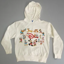 Tokyo Disney Resort Hoodie Sweater Ivory Cream Unisex Size L - Team Disney 