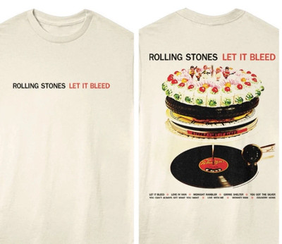 The Rolling Stones T-Shirt 1969 LET IT BLEED LP Mick Jagger New 2 Sided