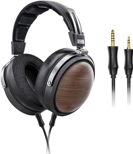 FiiO FT1 Closed-Back Over-Ear Wired Headphones (Black Walnut)