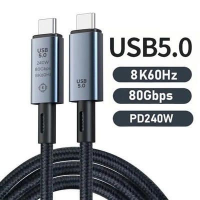 USB-C auf USB-C Kabel 240W PD Schnellladekabel 8K Datenkabel USB 5.0
