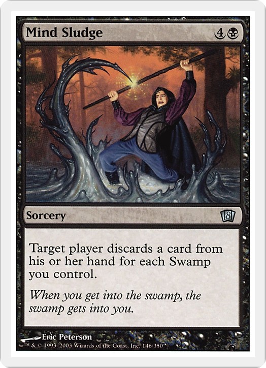 MIND SLUDGE x4 mtg EX/NM 8th Edition 4 Unc