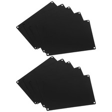 10 Pcs Black Aluminum Alloy Stamping Blanks 12.00 X 8.00 Cm Rectangle Tags